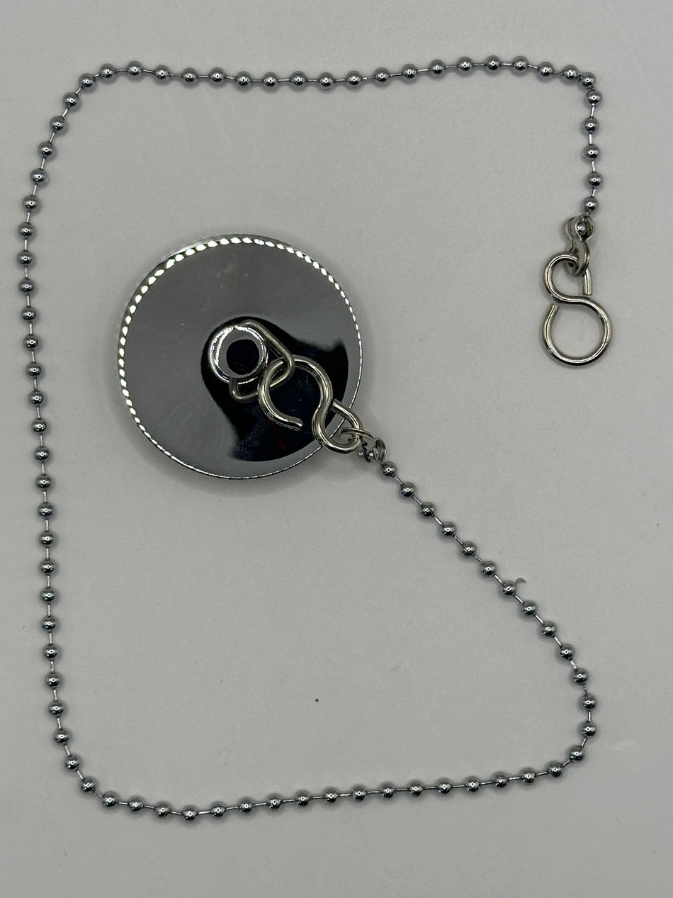 Chrome Plated Ball Chain Bath Assembly + Hook  + Chrome Plug