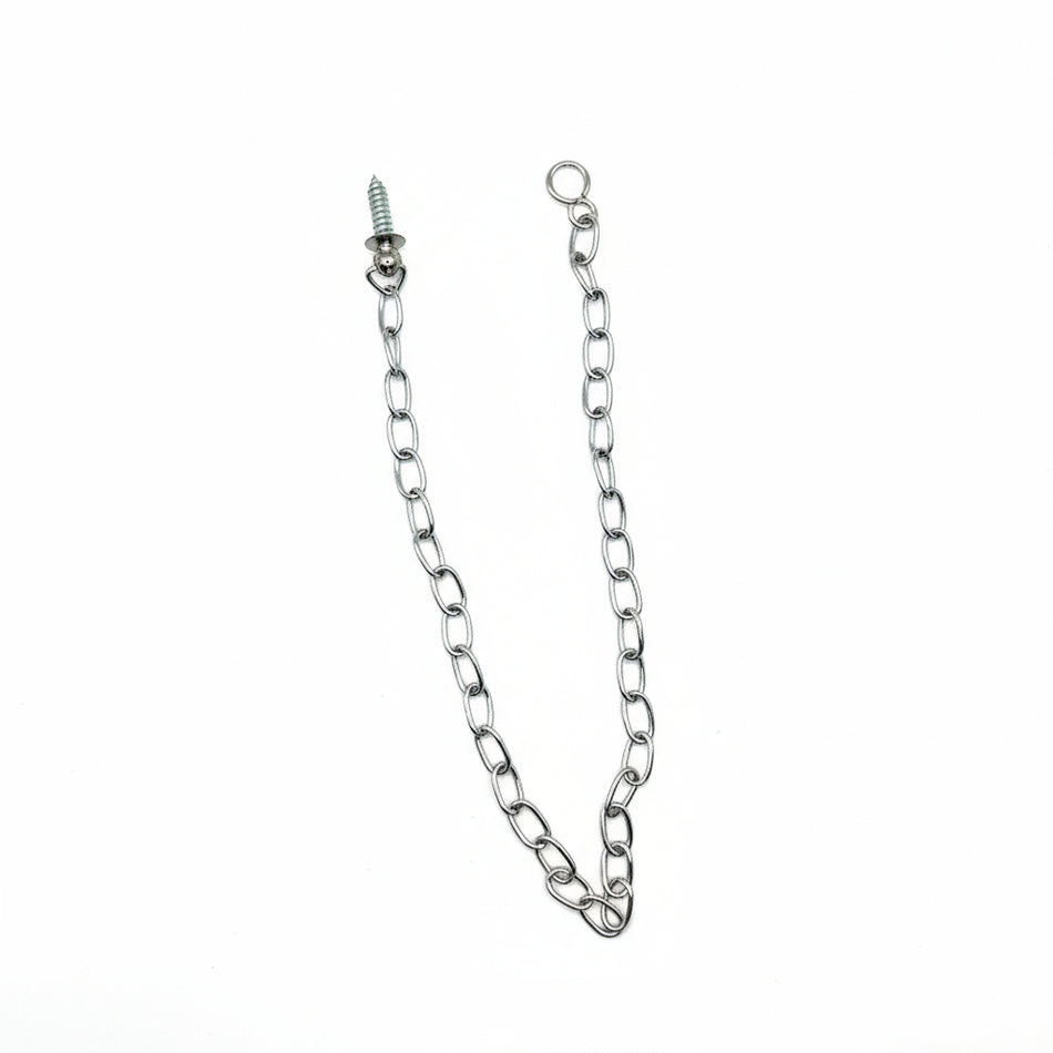 Chrome Plated 18" Woodscrew with Oval Chain- Bath/ sink Assembly