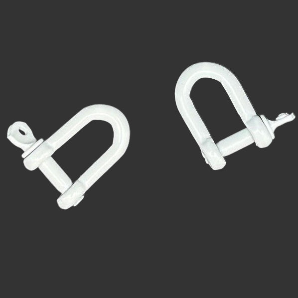 White Epoxy Coated Steel Dee Shackles