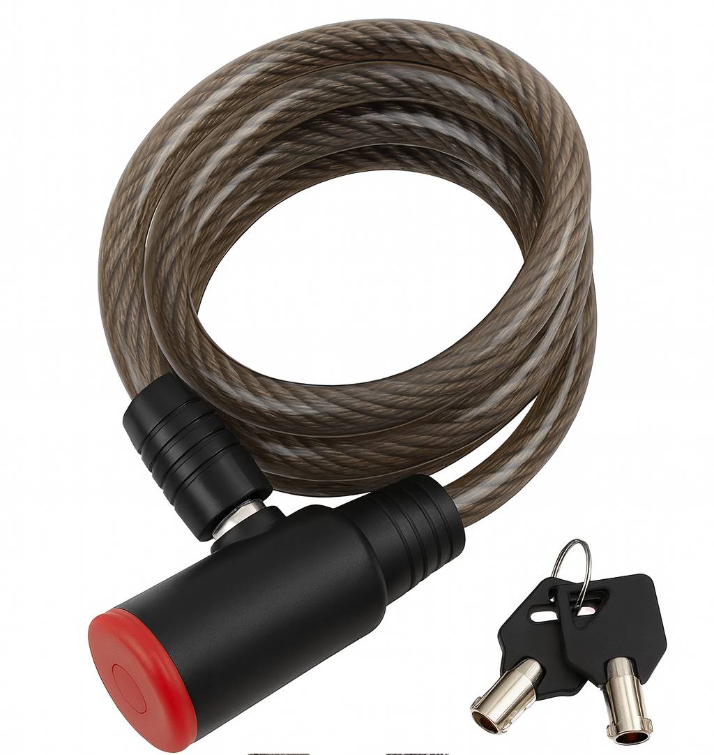 Buy Heavy Duty Spiral Lock, Steel Cable Lock, Bicycle Lock – English Chain  Direct