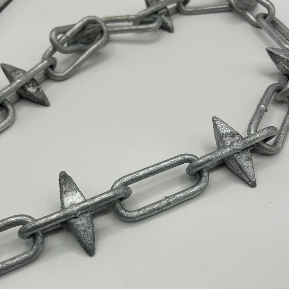 Hot Galvanised Steel Chain Diamond Spiked Alternate Links