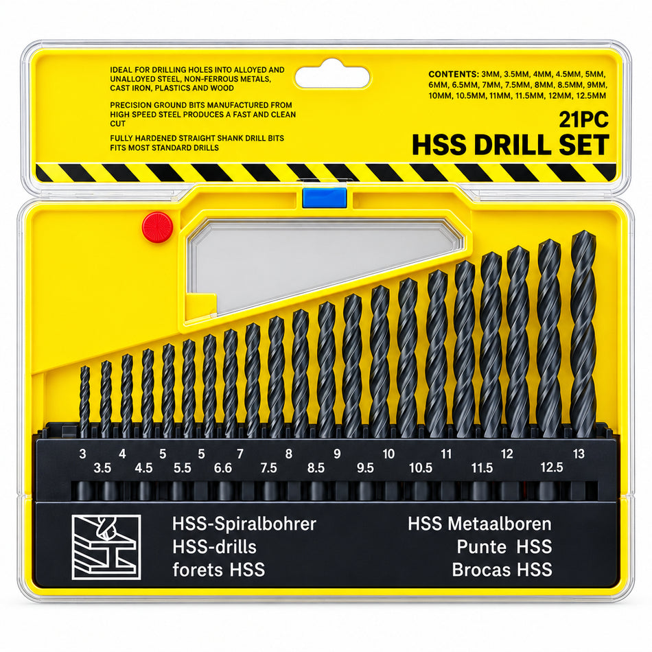 Metric HSS Drill Set - 21 Pieces