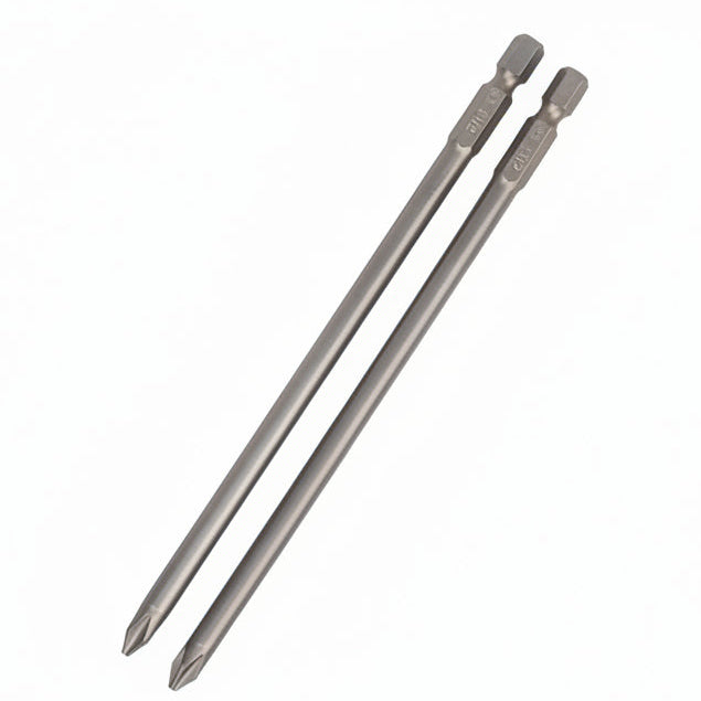 No 2 (PZ2) Pozidrive 150mm Long Screwdriver Bits x 2