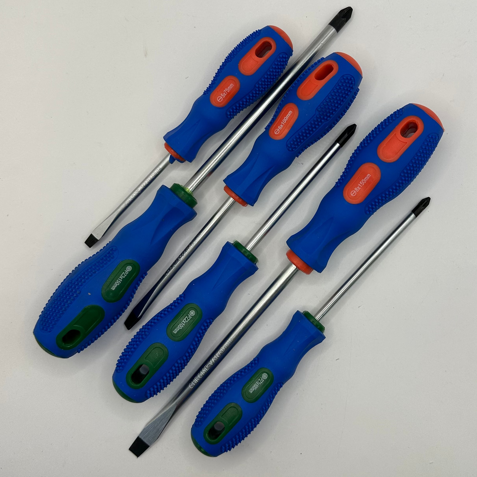 General Purpose Slotted/Pozi Screwdriver Set - 6 Pieces