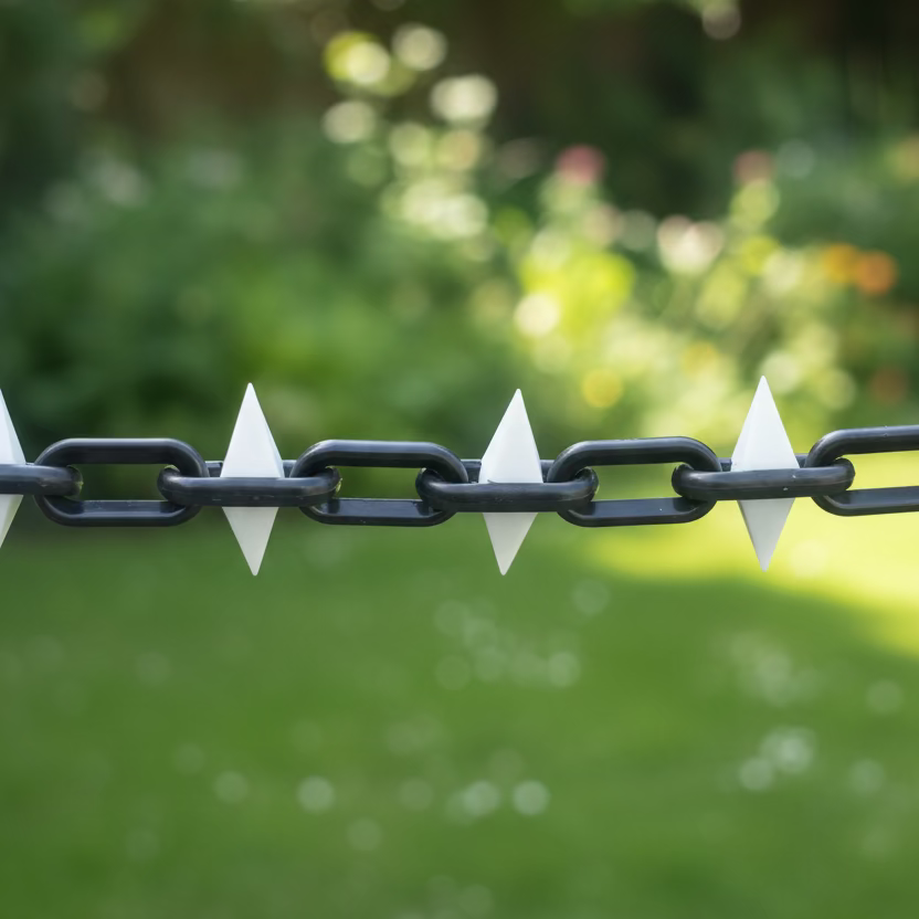Black and White Plastic Diamond Spike Chain (by the Metre)