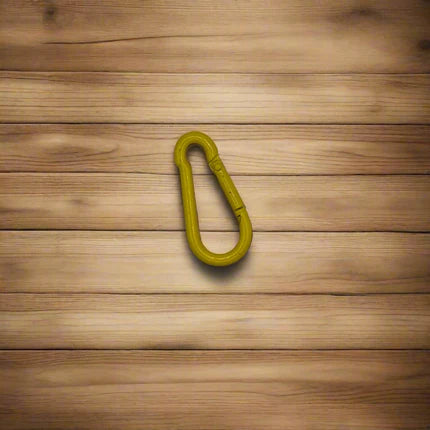 Yellow Epoxy Coated Steel Carabiner Hooks