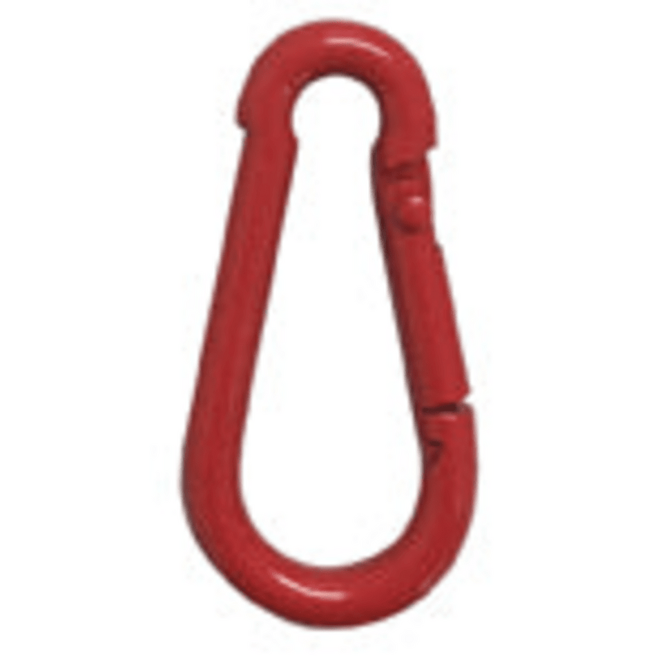 Red Epoxy Coated Steel Carabiner Hooks