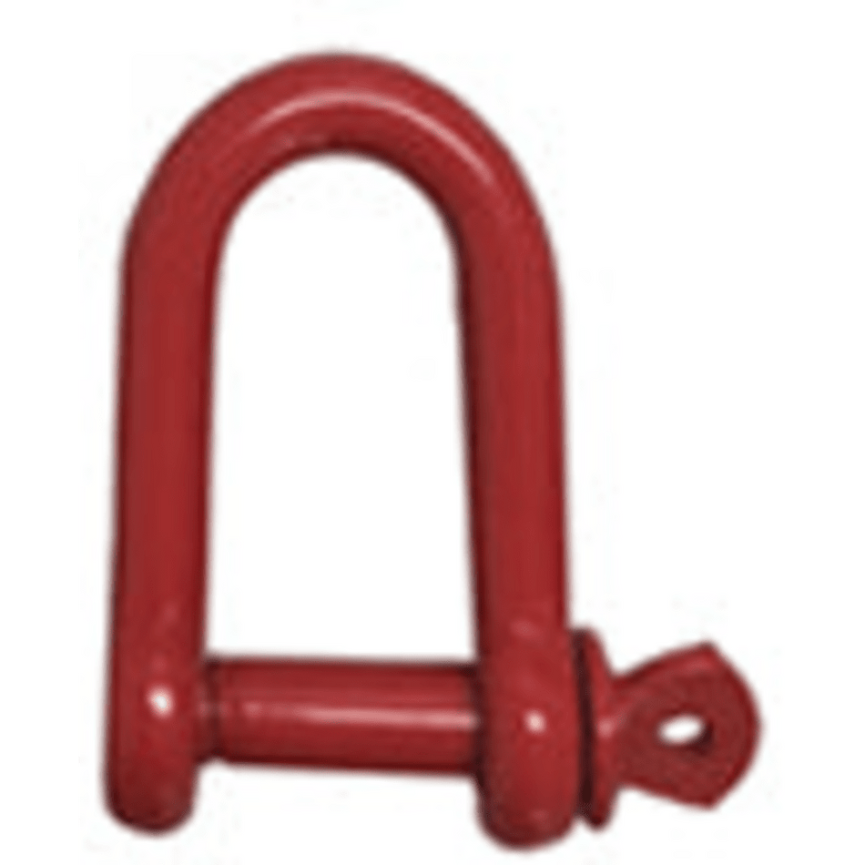 Red Epoxy Coated Steel Dee Shackles