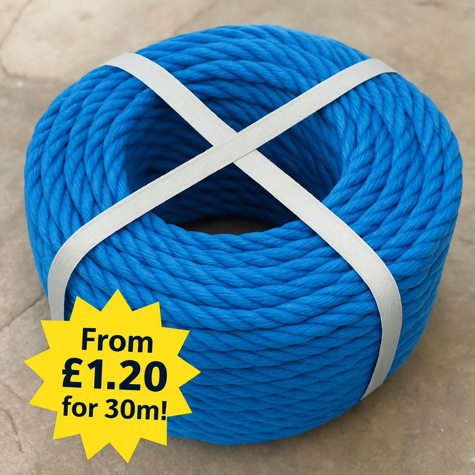 Blue Polypropylene Rope - Mini Coils