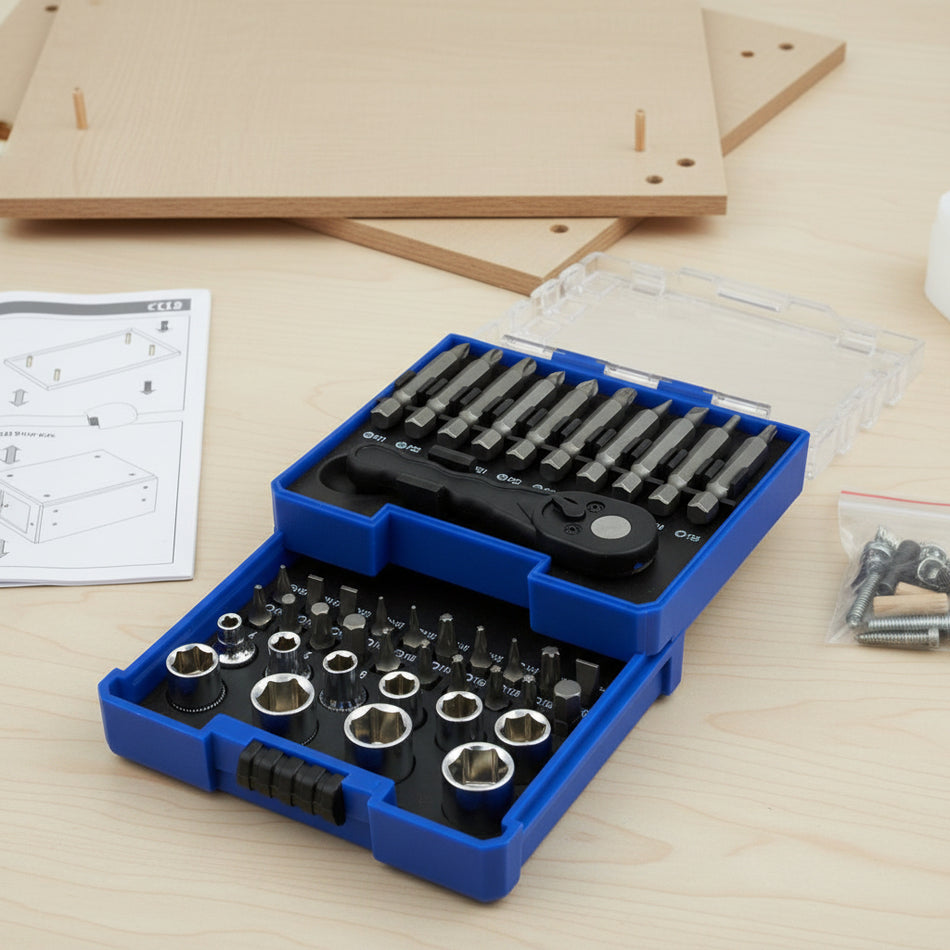 Socket and Bit Set 1/4"  41 Pieces