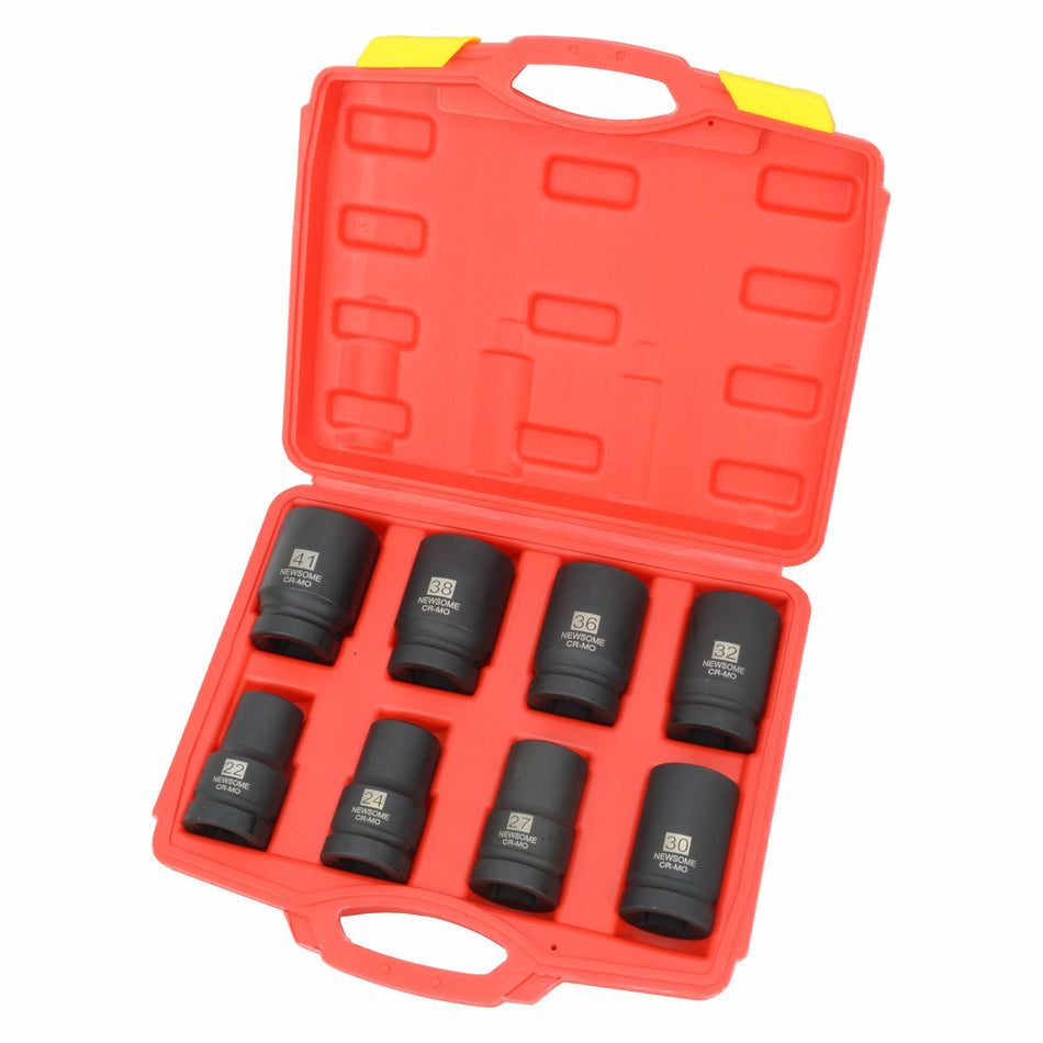 Impact Socket Set (1" Drive) - 8 Pieces