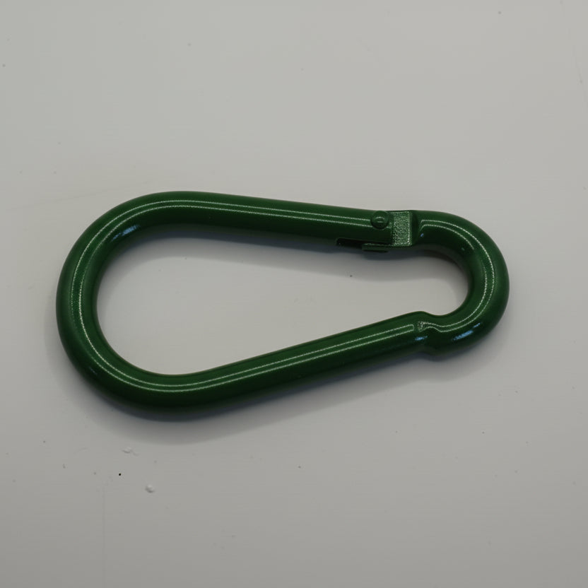 Green Epoxy Coated Steel Carbine Hook