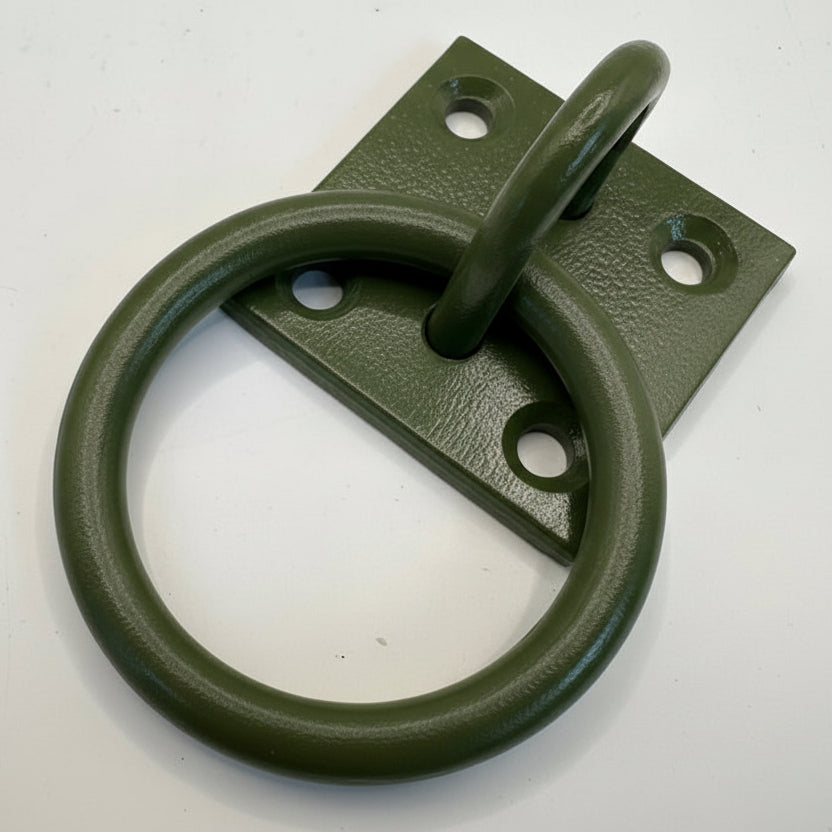 Green Powder Coated Ring on Plate