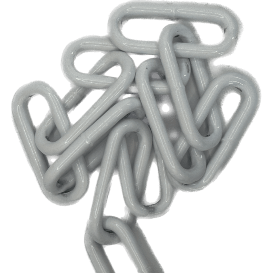 6 x 42 Welded Chain - White Powder Coated by the metre (maximum length 5m)