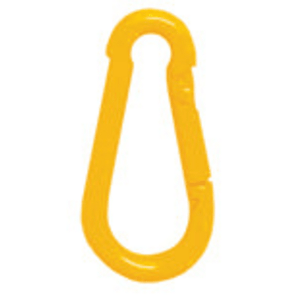 Yellow Epoxy Coated Steel Carabiner Hooks