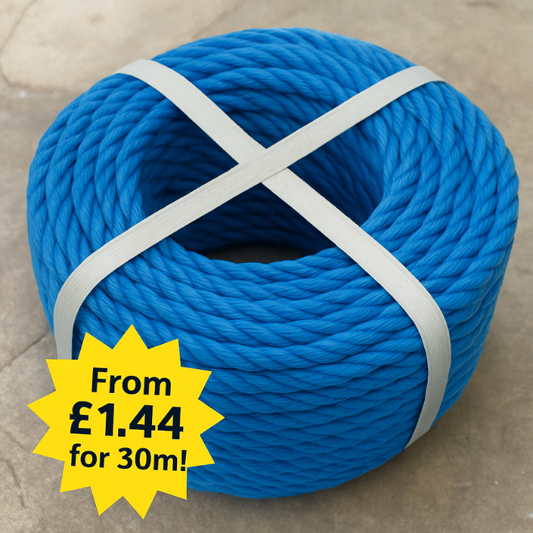 Blue Polypropylene Rope - Mini Coils