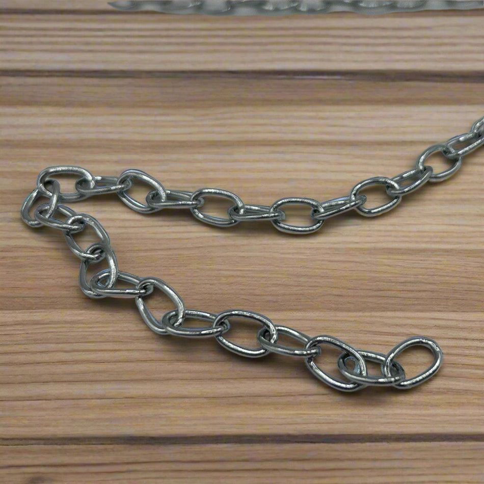 Chrome Plated Brass Decorative Chandelier Chain (Oval)