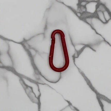 Red Epoxy Coated Steel Carabiner Hooks