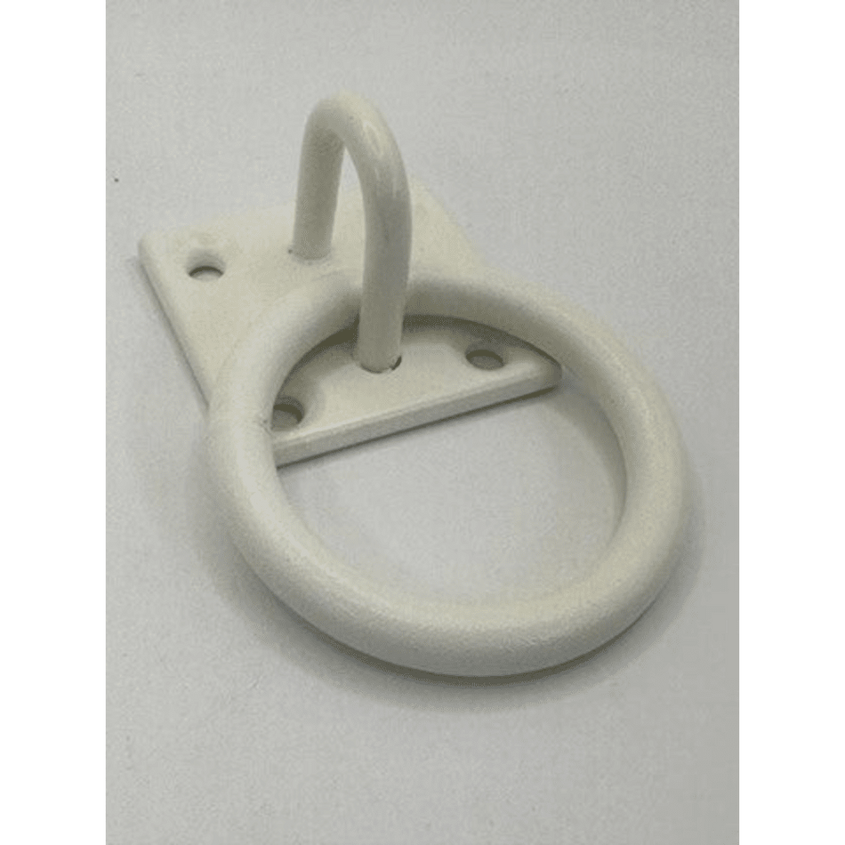 White Powder Coated Ring on Plate
